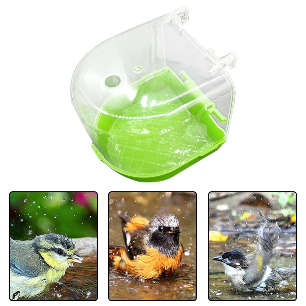 Plastic Bird Baths Box Water Dispenser Set MultiFunction Parrot