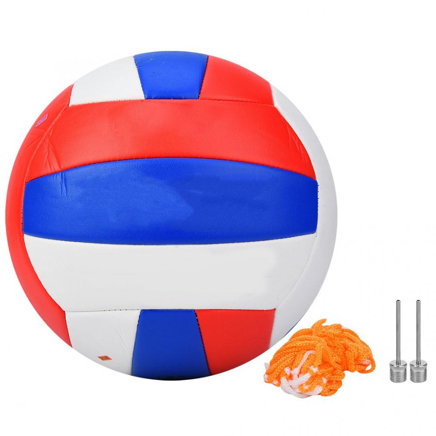 Storlek 5 volleyboll pu läder utomhus volleyboll diameter 21 cm träningsvolleyboll lämplig för barn vuxna på utomhus inomhus
