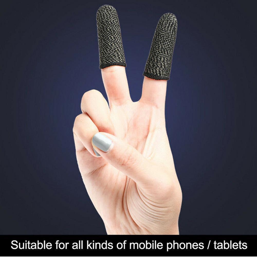 1 par søvnsikker svedsikker berøringsskærm med tommelfinger finger ærme til mobiltelefon spil gaming handsker