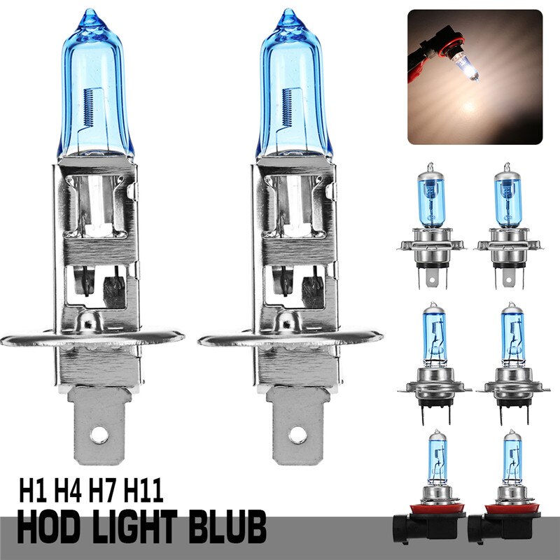 2 stuks  h1 h4 h11 h7 100w koplamp mistlamp autolamp xenon witte auto mistlamp universeel