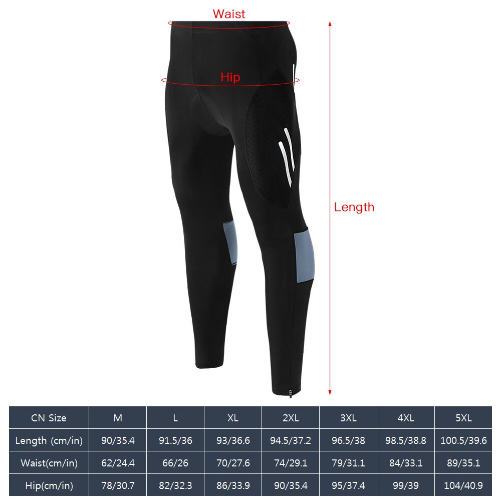 Men's Cycling Bike Pants 4D Padded Long Bicycle Compression Tights Breathable Trousers Cycling Pants Cycling