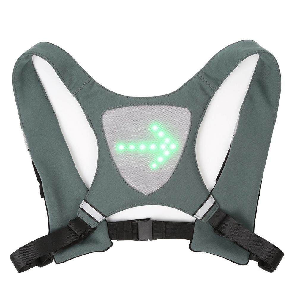 Cycling Bicycle Vest LED Wireless Safety Turn Signal Light Vest for Bicycle Riding Night Warning Backpack Guiding Light: B