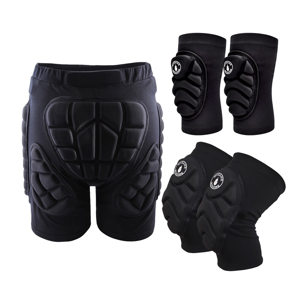 WOSAWE Outdoor narty sportowe Skate Snowboard ochrona narciarstwo Protector ochraniacze na kolana łyżwiarstwo ochronne Hip wyściełane spodenki XS-3XL: Set 5pcs / XL
