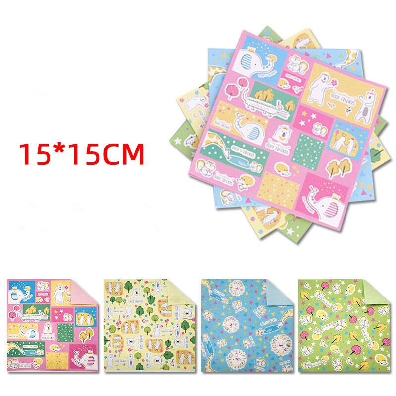 80 Stks/set Vierkante Origami Papier Bloemen Bloesem Patroon Enkelzijdige Handgemaakte Decor Gevouwen Plakboek Craft Diy Kids Volwassenen: Donker Kaki