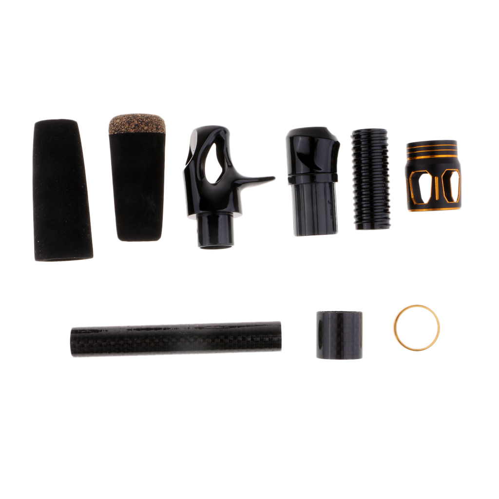 Black EVA Casting Spinning Fishing Rod Handle Grip with Reel Seat DIY Tackle Fishing