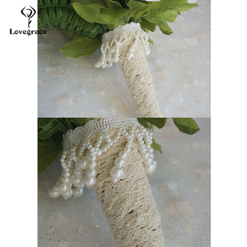 Wedding Silk Rose Calla Lily Waterfall Bouquet Wedding Flowers White Fleur Rose Lace Teardrop Bridal Wedding Bouquet for Bride