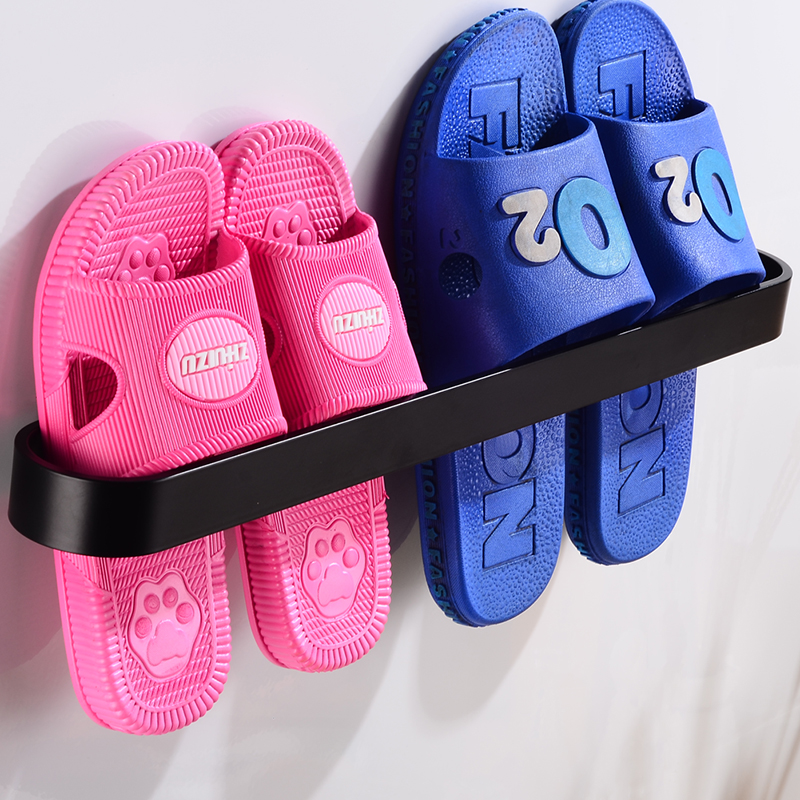 Handdoek Bar Houder Zwarte Handdoek Rail Houder Wandmontage Badkamer Handdoekenrek Opknoping Houder Aluminium Slipper Rack Bad Accessoires