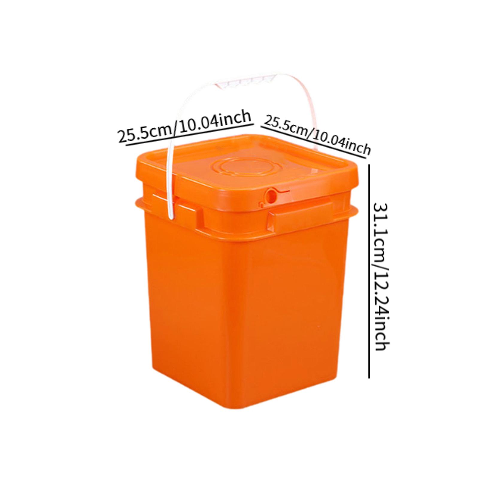 Vierkante emmerem met handvat en deksel Universele emmer voor buiten Autowassen Thuis Keuken Garage DIY-projecten Verfwater