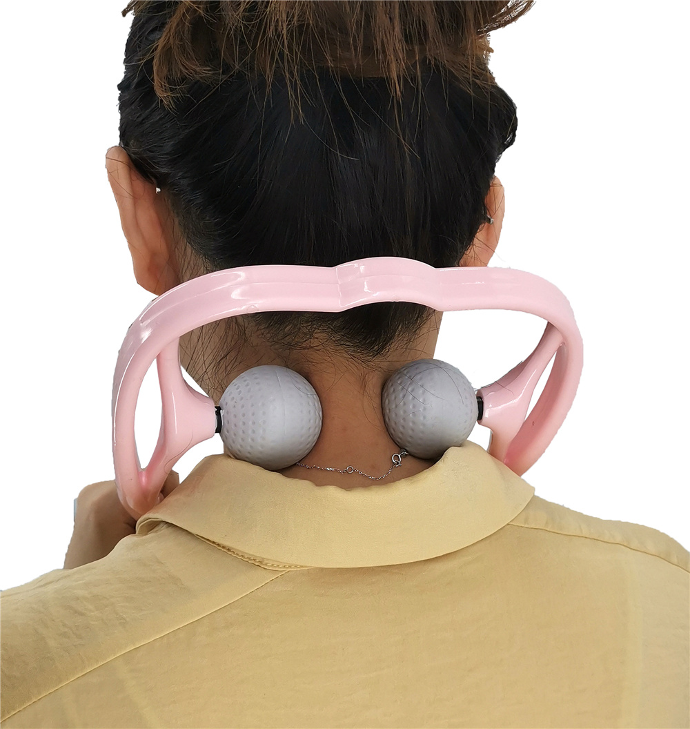 Plastic Druk Punt Therapie Nek Massageador Massagem Verlichten Hand Roller Nek Massager Voor Nek Schouder Trigger Punt