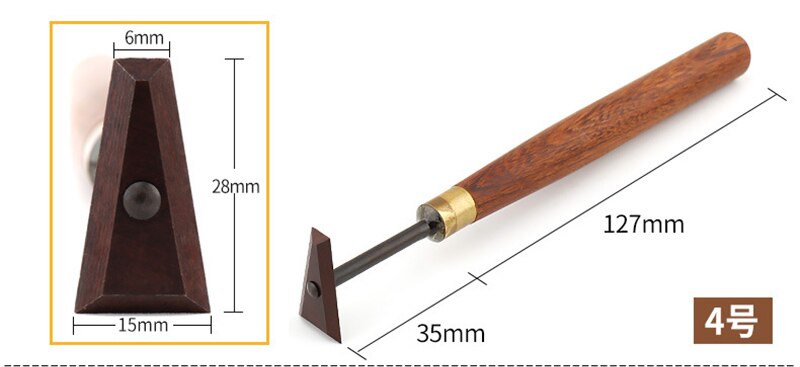 1Stck Praktische Wolfram Stahl Tonne Skulptur Keramik Fettling Messer Werkzeug mit Polymer Ton Holz Griff Werkzeug: 4