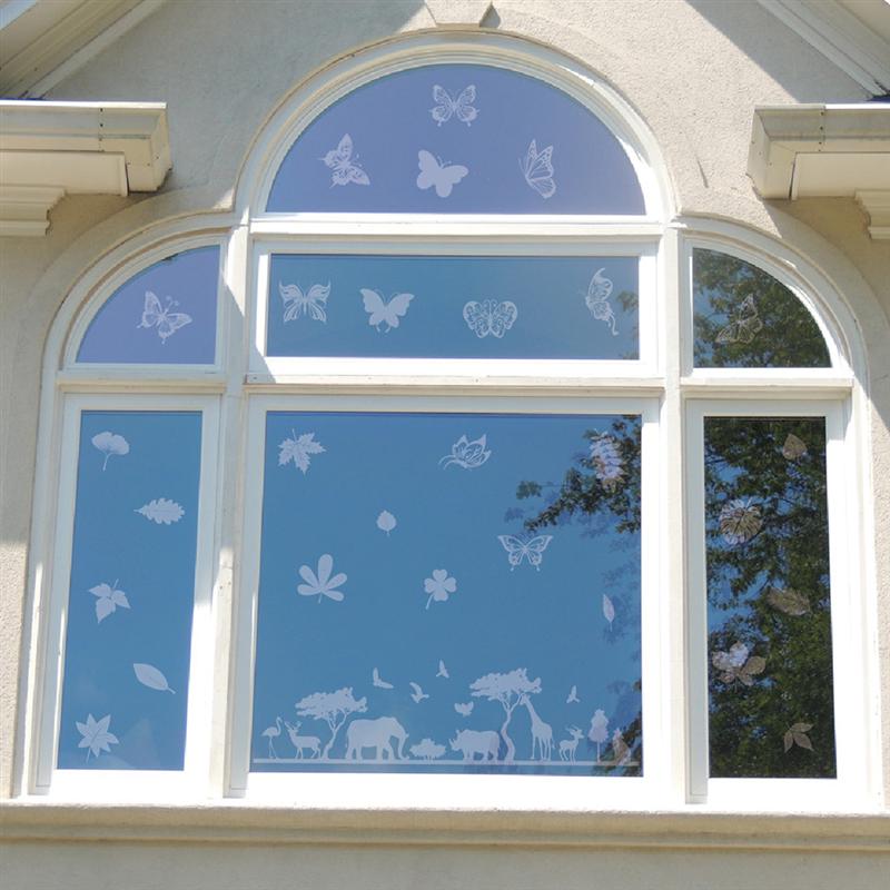Hebayy 90 PCS Leaf Window Clings, Double Sided White Leaves Stickers 90 Designs Reusable Window Decals Bird Alert Static Clings For Door, Window, Glass Decoration, Prevent Bird Strikes (9 Sheets