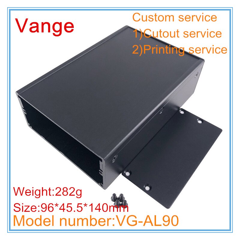 1pcs/lot split extruded project metal housing 96*45.5*140mm 6063-T5 aluminum enclosures diy cases shell for electronics module
