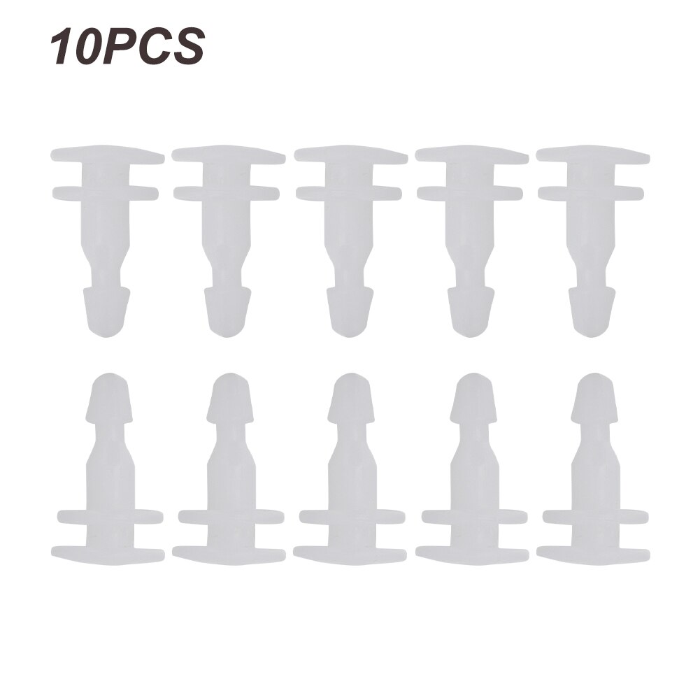 10pcs White ABS Grille Lock Clips For Nissan Frontier / Navara D22 (1997-2005)