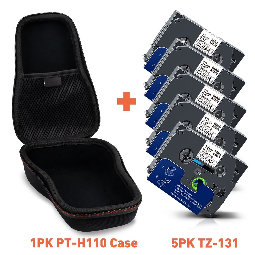 EVA Case for Brother P Touch PTH110 PT-H110 PT-H100 PT-E110 Label Maker Case Portable Protective Carrying Storage Bag 231 Tape: Set 3