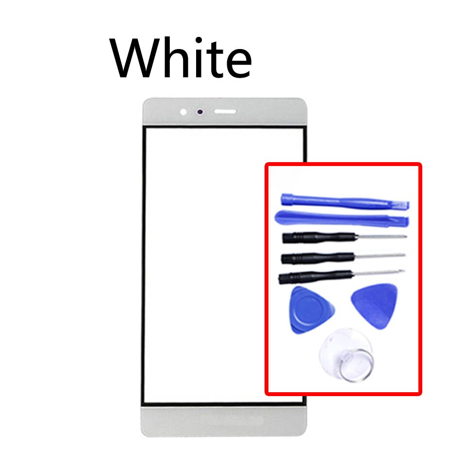 Pantalla táctil de repuesto para Huawei P9 de 5,2 ", Panel de pantalla táctil para P9 EVA-L09, EVA-L19 EVA-L29, cristal frontal LCD, lente de pantalla exterior: White-With tool