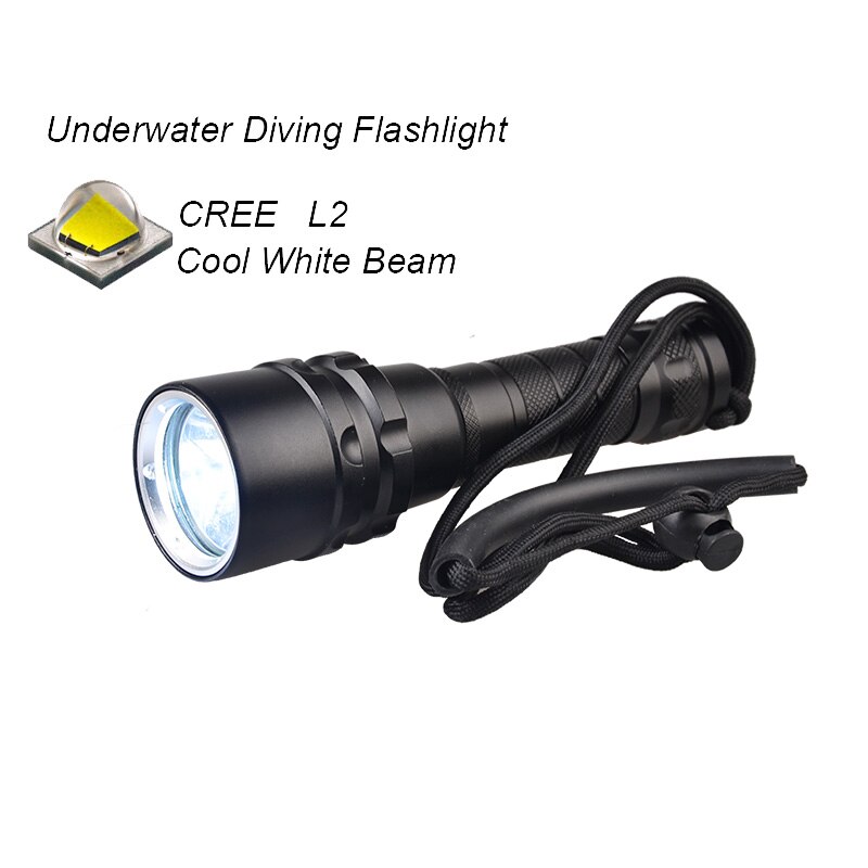TMWT portátil 10 W CREE XML T6 linterna de buceo LED rojo UV amarillo luz Flash 80 M lámpara subacuática para Diver: 10W CREE L2 white