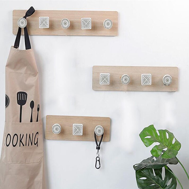 Nordique bois cintre mur crochet maison décoratif vêtements cintres porte-clés mural porte-manteau clé cintre étagère murale