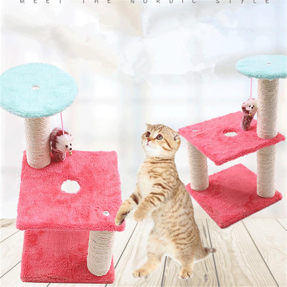 Kat Scratcher Boom Voor Katten Krabpaal Mouse Pluche Kat Klimrek Speelgoed Scratch Voor Katten Meubels Huisdier Producten