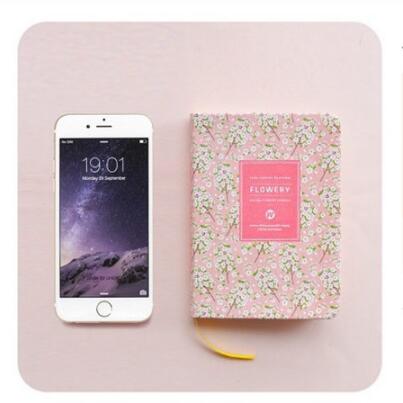 Schedule Weekly Planner Notebook Cute Little floral Flowers Notepad Hand book: A6 pink