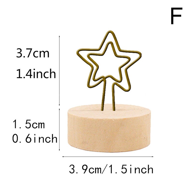 Bureau Merkt Map Hout Desktop Ornamenten Foto Clip Memo Foto Frame Houder Photo Bericht Clip Bruiloft Decor: F