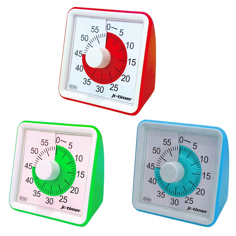 1 Pcs 60 Minutes Visual Analog Timer Silent Countdown Clock Time Management for Kids Adults DTT88