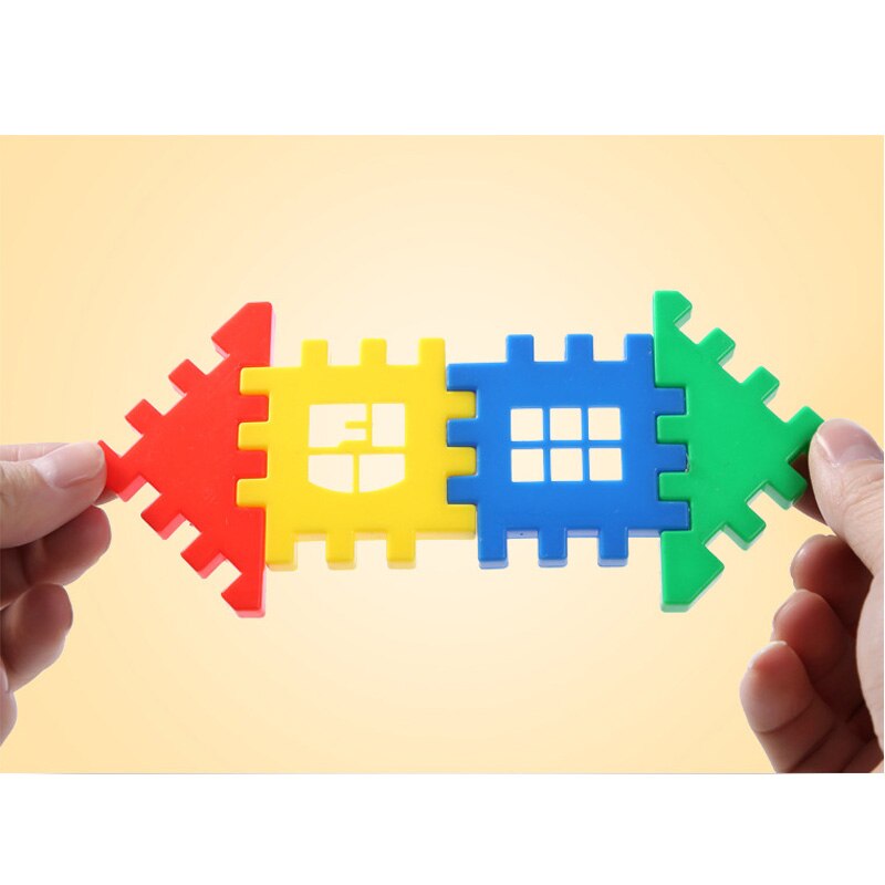 50pcs/lot Building Blocks Baby Paradise House spelling puzzle blocks City DIY Model Figures Educational Kids Toys