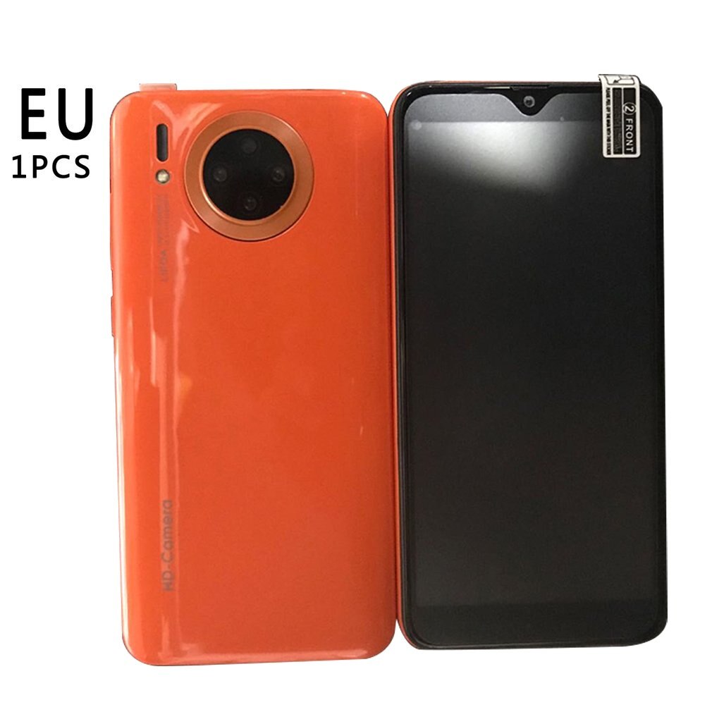 Mate33 Pro Smartphone with 512M+4GGB Large Memory 5.8 Inch Screen Support Face/Fingerprint Unlock Dual SIM Mobile Phones: EU orange