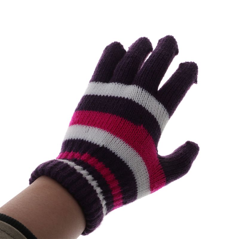 Enfants filles garçons enfants magique extensible mitaines tricoté bébé gants hiver plus