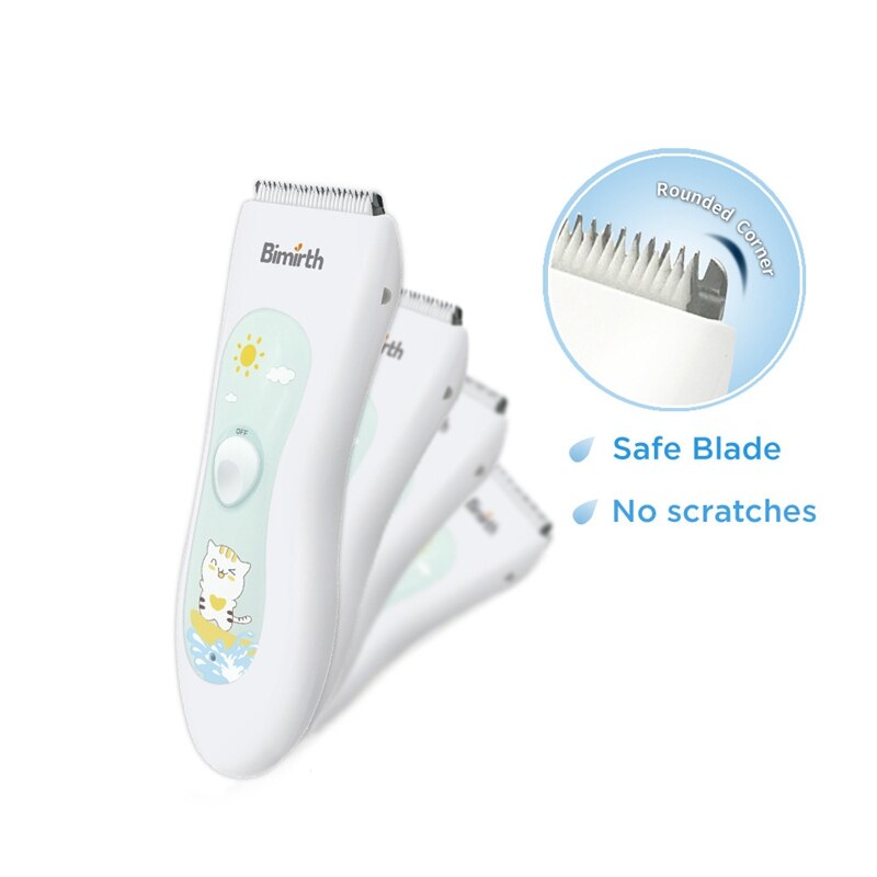 Bimirth Baby Electric Hair Clipper USB Rechargeable Powerful Waterproof Hair Trimmers Clipper for Baby Low Noise Hair Cutter