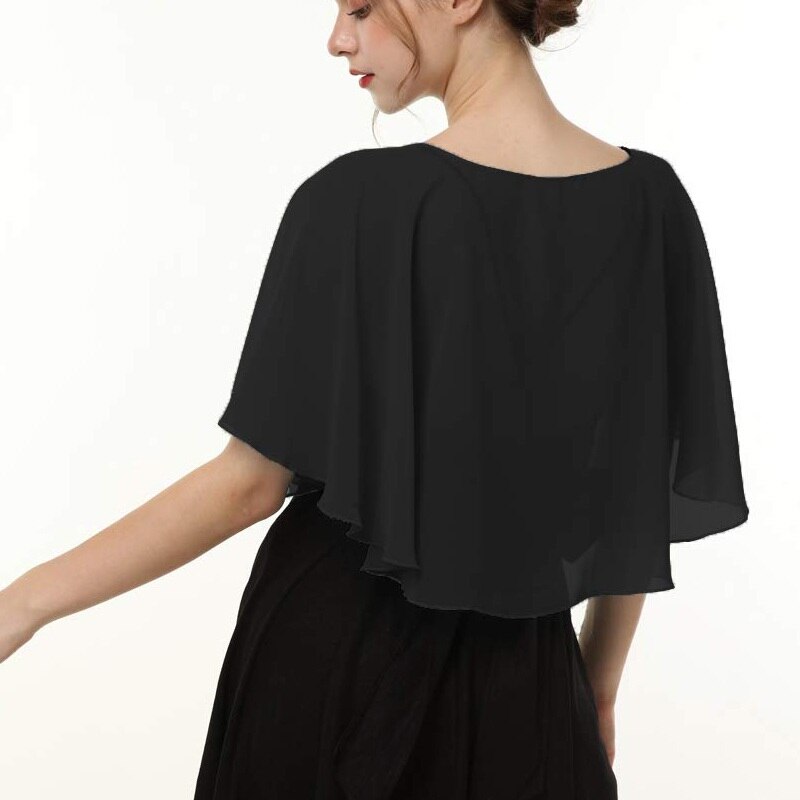 Chal de boda para mujer, chal y envolturas para vestido de noche, capa de gasa para encogimiento de hombros