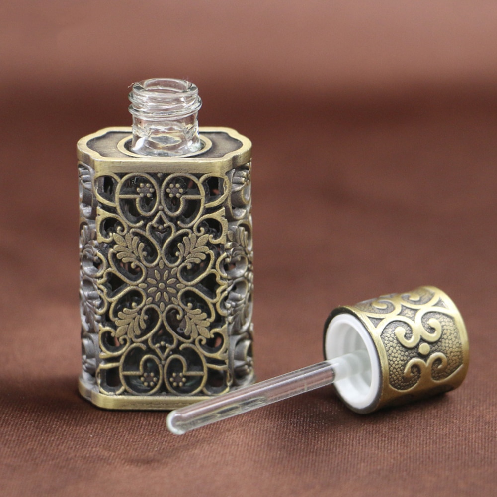 Mini antiqued hajuvesi täytettävä pullo arabityylinen eteeriset öljyt atomizer hajuvesisuihkepullo