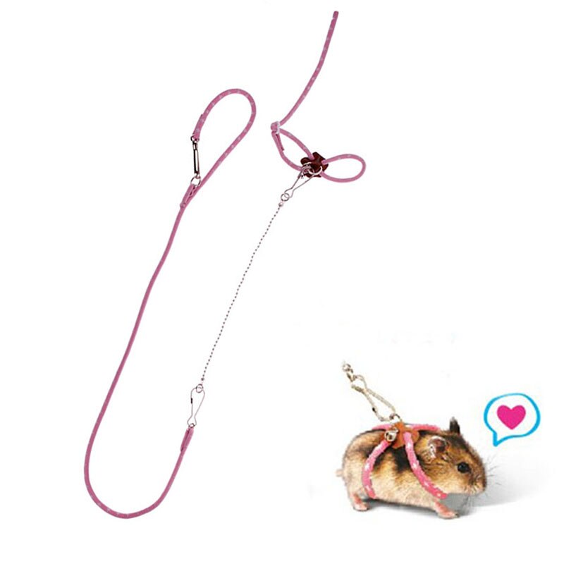 Arnés de ratón y rata para mascotas, correa ajustable con Hurón, buscador de hámster para pájaros, Collar con cascabel para exteriores, accesorios para mascotas, correas