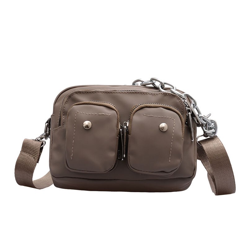 Women's Bag Running Bag Messenger Bag Summer Chest Bag Chain Mini Bag Women's Bag YUBAI: Khaki