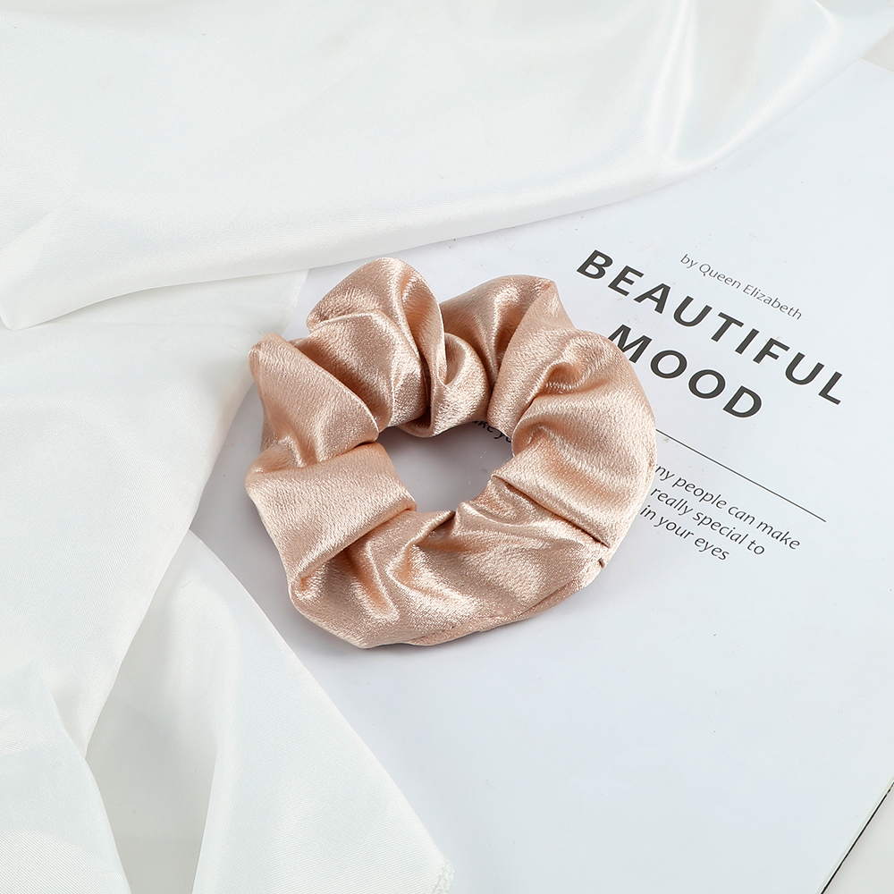 5 unids/lote Boo-tiful Scrunchies de satén de seda banda para el cabello de goma elástica grande coleta para mujer y niña accesorios para lazos para el cabello al por mayor: Lavanda