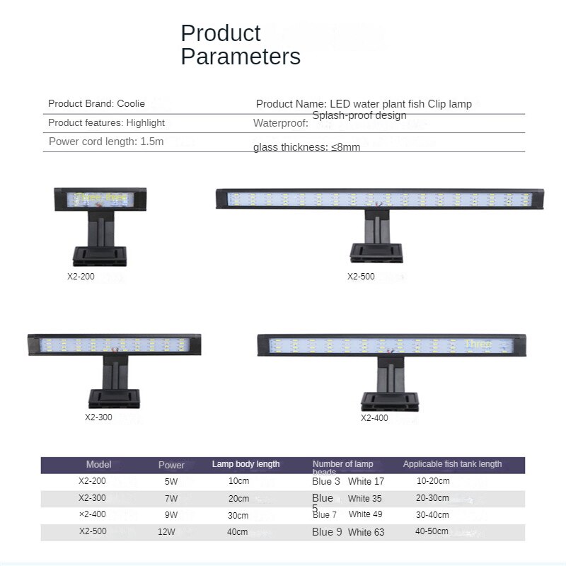 Aquarium Led Clip Licht Aquarium Licht Stand Led Aquarium Licht Aquarium Verlichting Aquarium Clip Licht X2 Serie