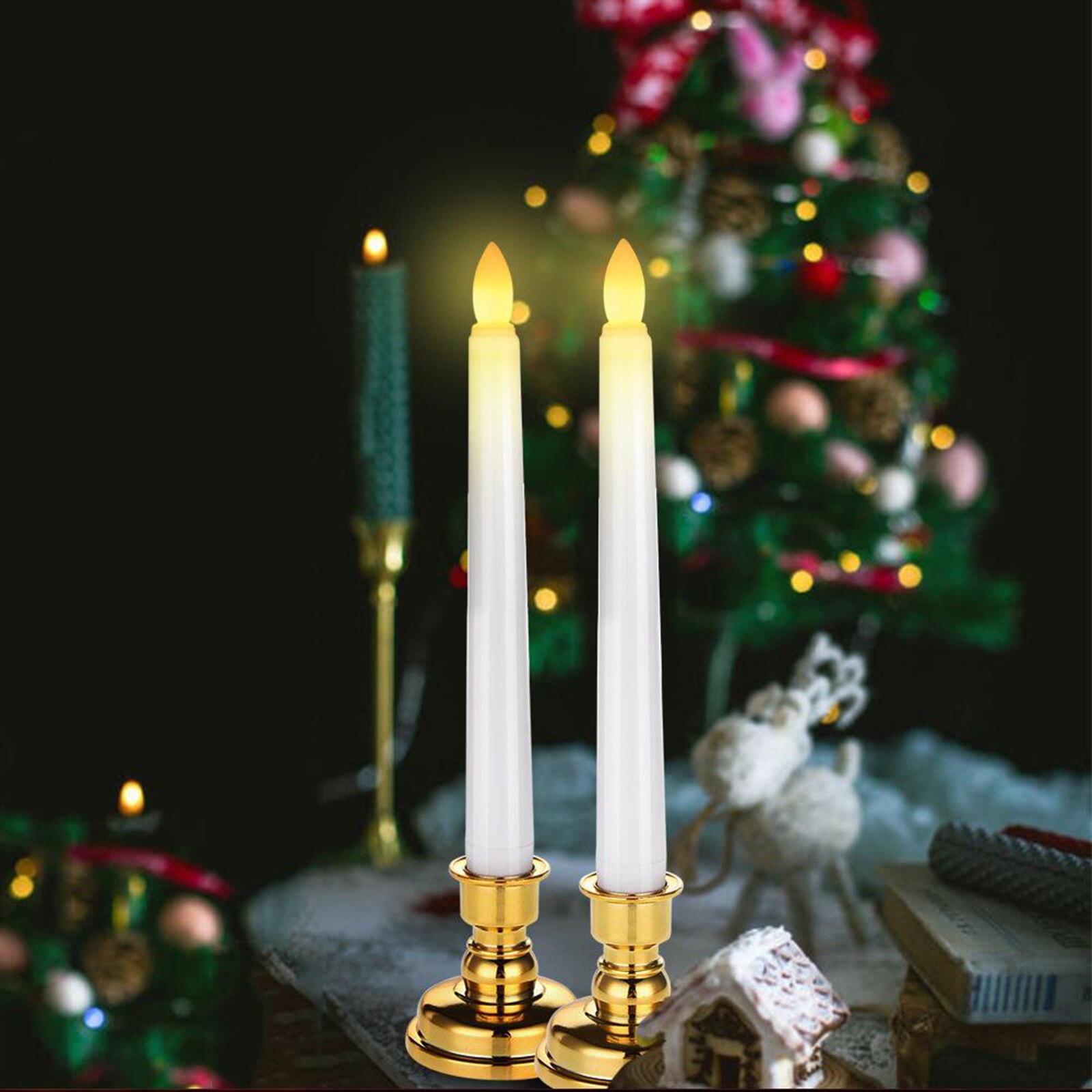 LED Electric Flameless Window Candle Lights Remote Wedding Decor 9pcs