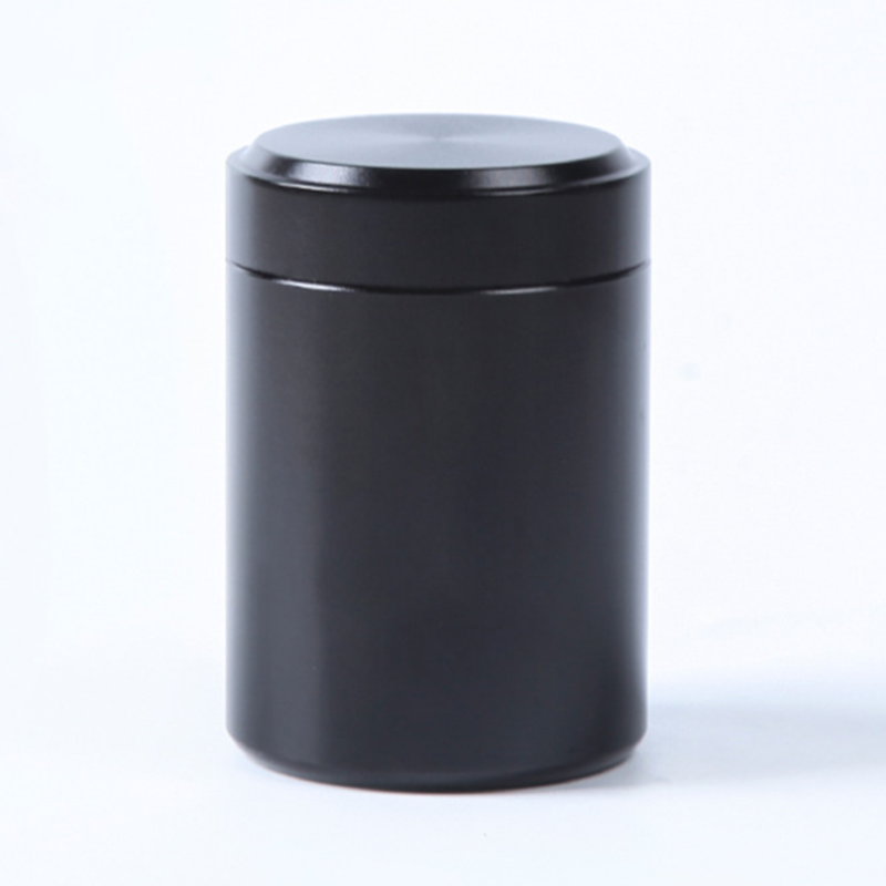Podróż herbata Stash słoik hermetyczny zapach dowód metalowe zioło może przenośny pojemnik aluminium ziele Stash metal zapieczętowany Móc pojemnik na herbatę: czarny