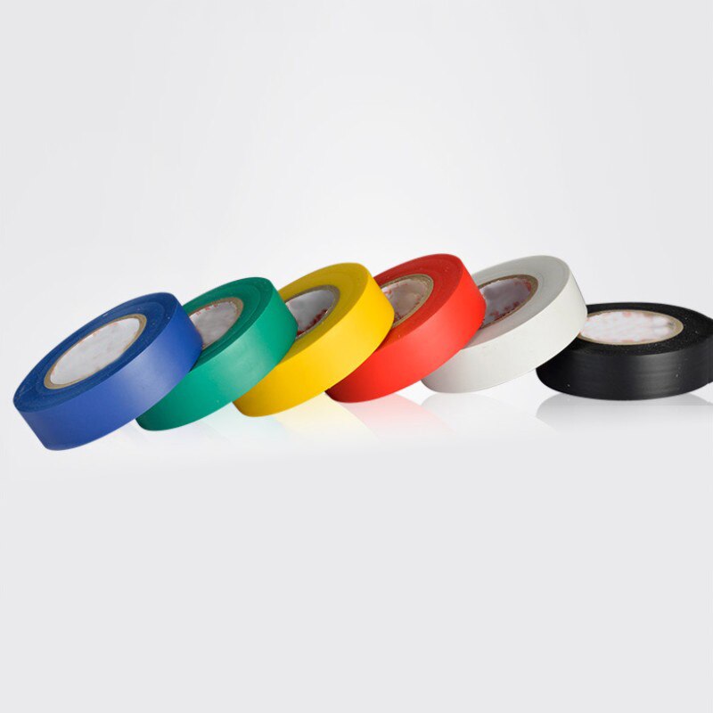 Waterproof and flame retardant electrical tape PVC tape electrical accessories electrical tape 10 meters 6 colors: Default Title