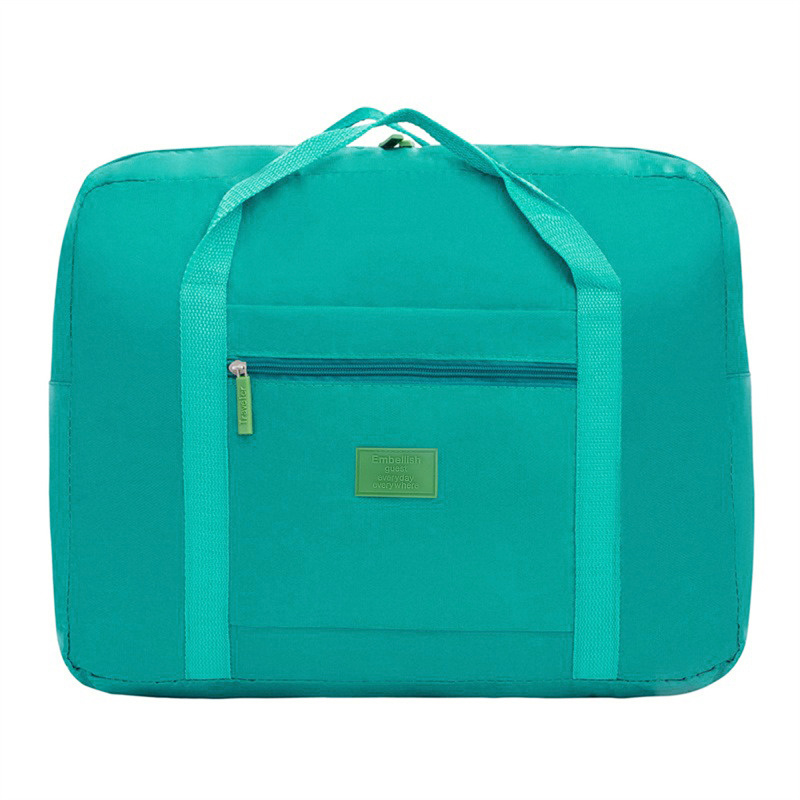 Portable Multi-function Bag Folding Travel Bags Nylon Waterproof Bag Large Capacity Hand Luggage Business Trip Traveling Bags: Blue