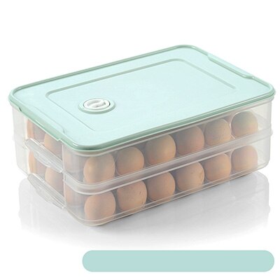 dumpling oppbevaringsboks plast kjøleskap frisk-holde 2-4 etterslep bærbar stabelbar dumpling container holder organizer: 7