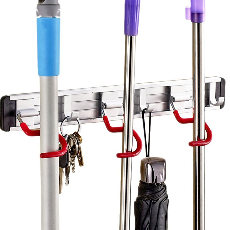 Bathroom Wall Mounted Dustpan Mop and Broom Holder Hanger Bucket Rack and Holders,broom Organizers Hanger Holder