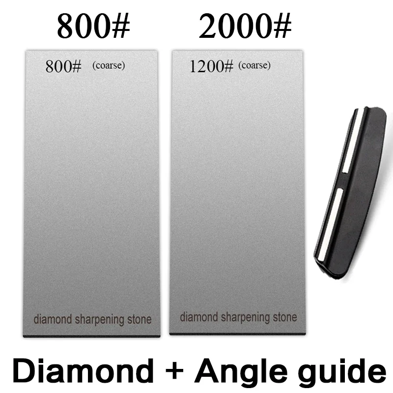 Diamant-Schärfsteine mit Körnung 120/600/1500/3000, Messerschärfer, rutschfeste Basis, Küchenmesser-Schärfwerkzeug-Set, Flockplatte: Armee Grün