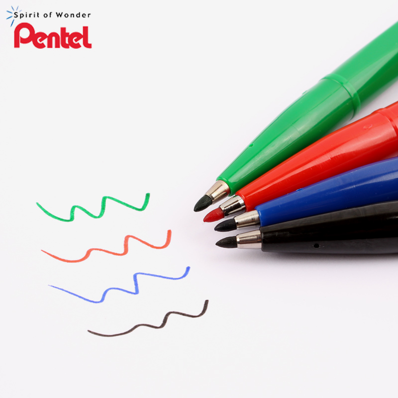 Pentel Teken Pen Stok Poreuze Fijne Punt Art Marker Pen Fiber-Getipt waterbasis Inkt Voor Tekening en schrijven