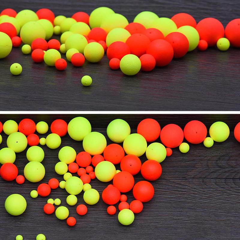 100 Pieces Of EPS Float Ball Foam Ball Eye-Catching Modified Fishing Ball Ball Gear Buoy Float Drift Fishing Float Beans Ba I2N4