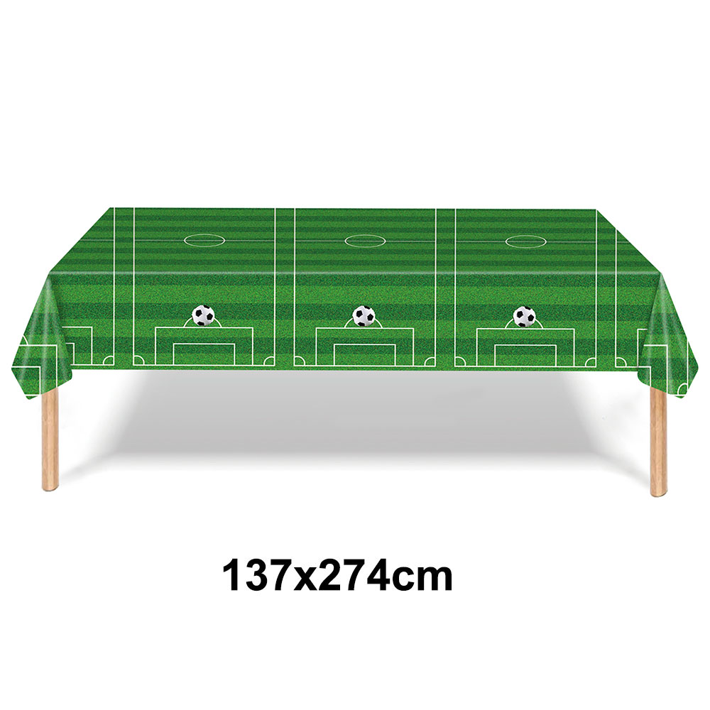 FußBall-Tischdecken, FußBall-Geburtstagsparty-Dekorationen, FußBall-Tischdecke aus rechteckigem Kunststoff, perfekt für Partys zum Spieltag