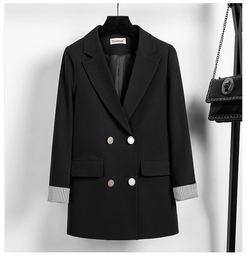 7XL grande taille femme costume noir costume printemps automne Blazers veste femme Net rouge costumes manteau femme