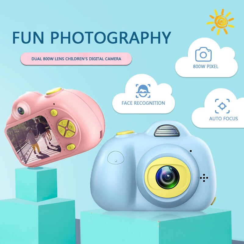 Toys Camera Mini 2.0 inch HD IPS Screen Children Kids Camera D6 1080P Video Recorder Flash Photo 12MP Camcorder For Kids