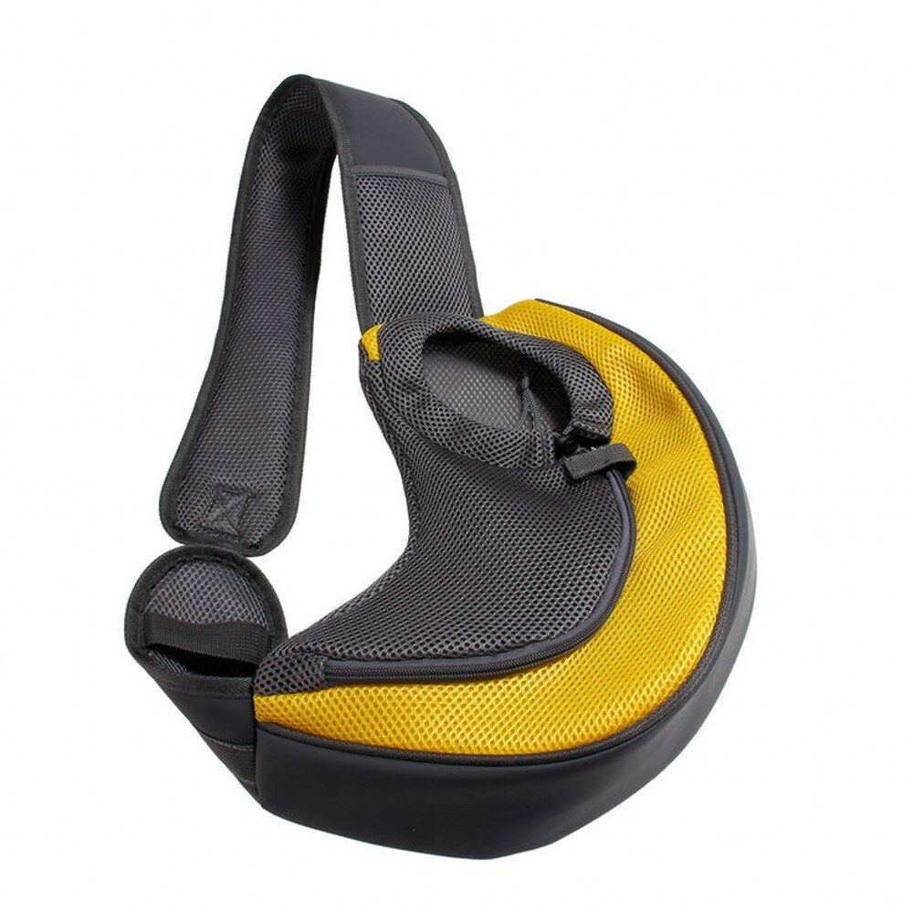 S/L Pet Puppy Carrier Outdoor Travel Hond Kat Schoudertas Mesh Oxford Single Comfort Sling Handtas Tassen huisdier Product: Yellow / L