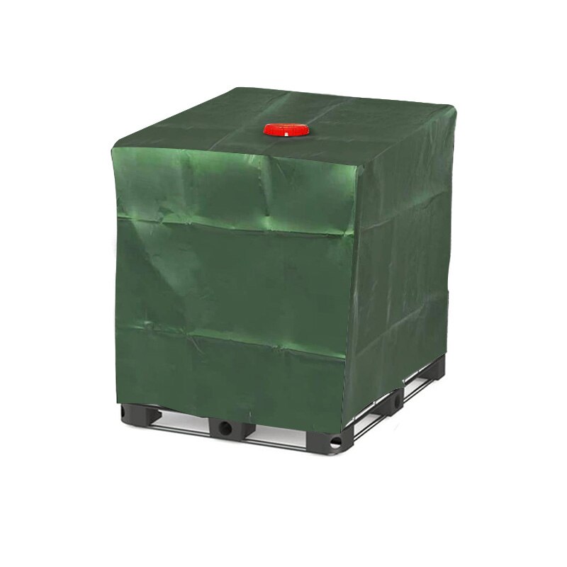 IBC Tote Cover Water Tank Protective Cover 1000L Outdoor Rain Barrel Water Tank Garden Rain Water Tank Container Tools: green