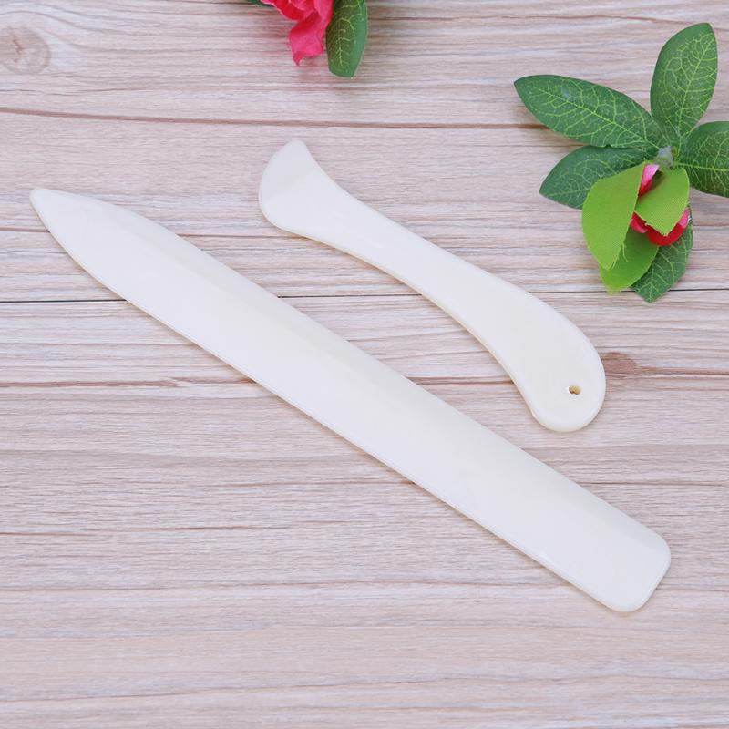 2pcs DIY Scrapbooking Paper Creaser Card Set Manual Cutting Paper Folding Tool Crafts Edge Side Slicker Letter Opening Device